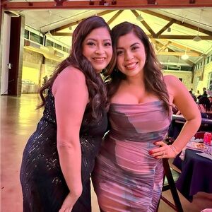 Oh Polly Lunar Sleeveless Ruched Mesh Mini Bodycon Dress